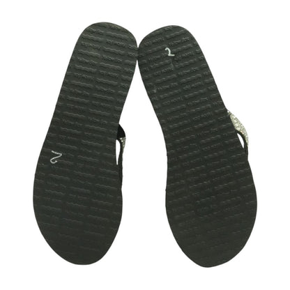 Silver Flip Flop Sandals