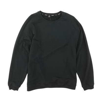 Black Solid Sweatshirt Pullover
