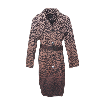 Brown Animal Print Coat
