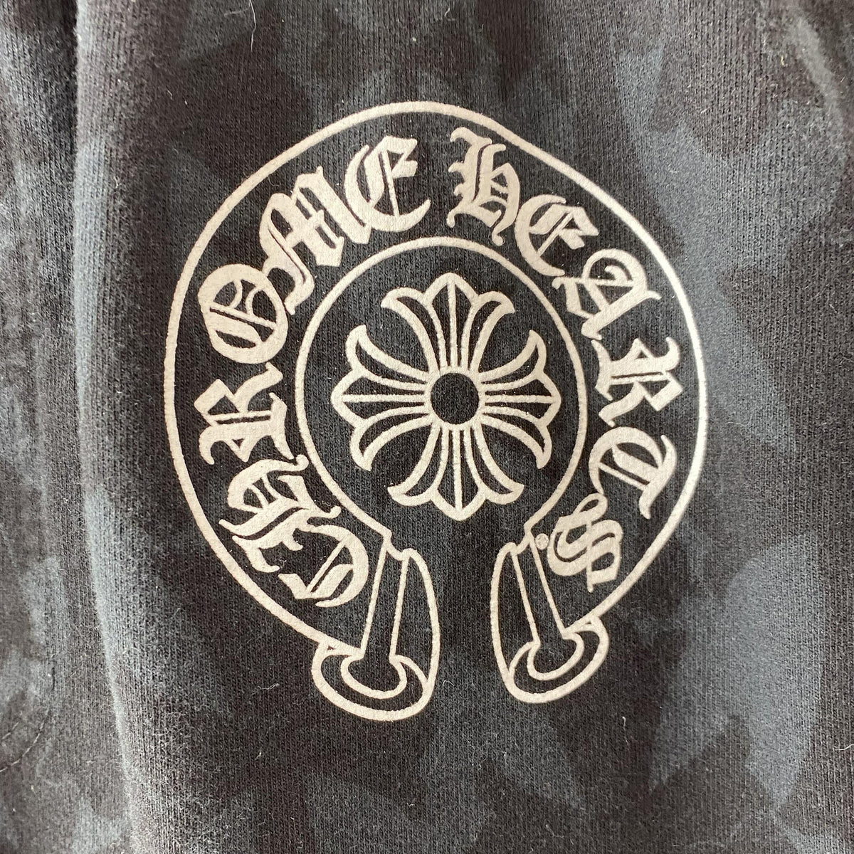 Black Cemetery Cross All-Over Print Tonal Monogram Sweat Shorts