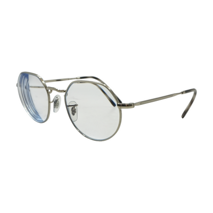 Silver RB 6465 Geometric Prescription Eyewear