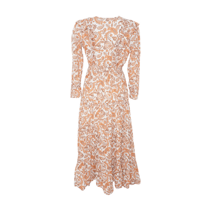 White Floral Midi Dress