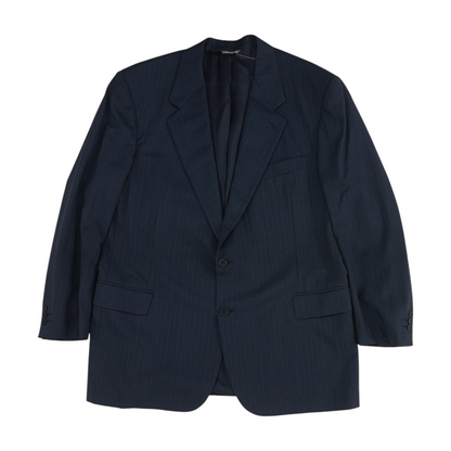Navy Striped Suit Jacket