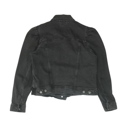 Black Solid Denim Jacket