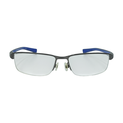 Silver NIKE 8098 Browline Prescription Eyewear