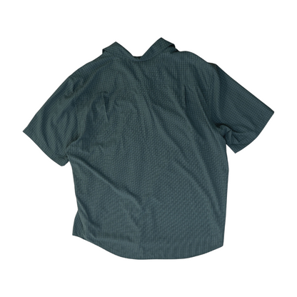 Green Plaid Short Sleeve Button Down