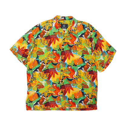 Vintage Multi Abstract Short Sleeve Button Down