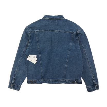 Blue Solid Denim Jacket