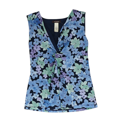 Navy Floral Blouse