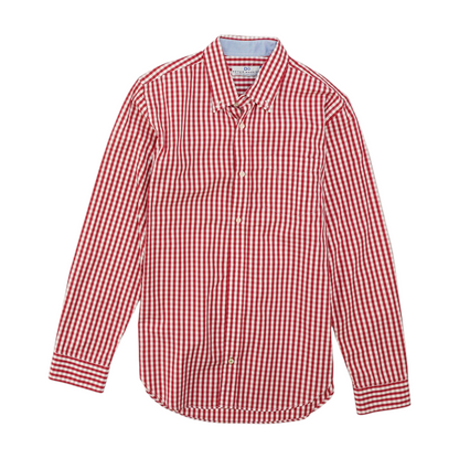 Red Check Long Sleeve Button Down