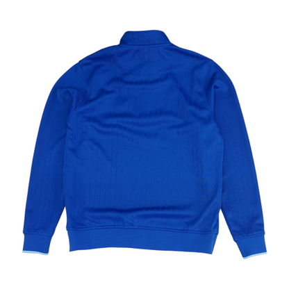 Blue Solid 1/4 Zip Pullover