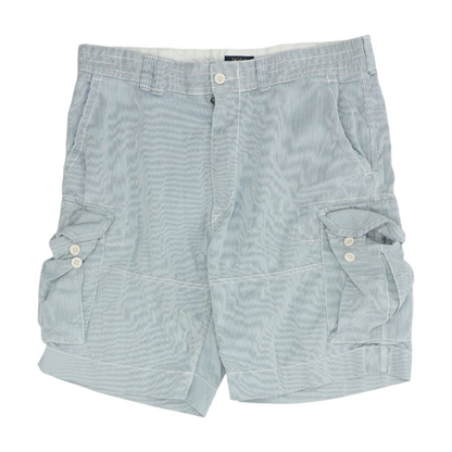 Blue Striped 5-Pocket Shorts