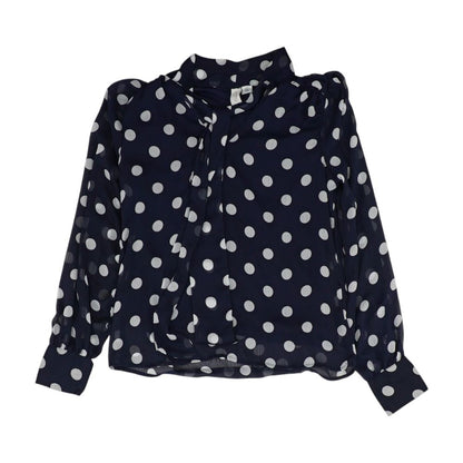 Navy Polka Dot Blouse