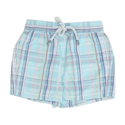 Blue Plaid Swim Bottom