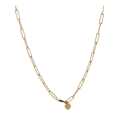 Gold Tone Bee Pendant Link Chain Necklace