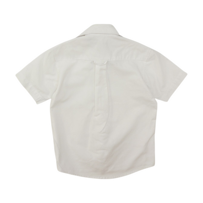 White Short Sleeve Button Down