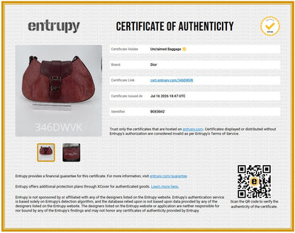Red Vintage Street Chic Python Leather Hobo Bag