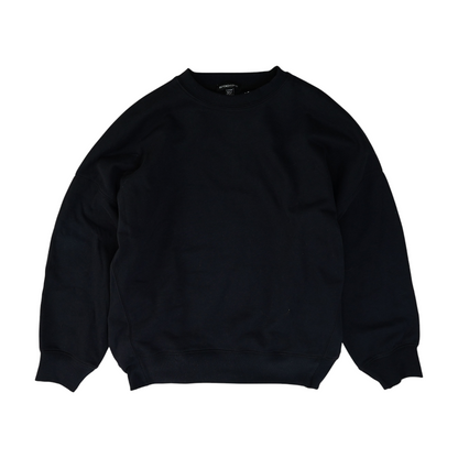 Black Solid Sweatshirt Pullover
