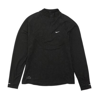Black Polka Dot 1/4 Zip Pullover