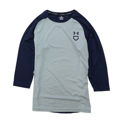 Gray Color Block Raglan T-Shirt