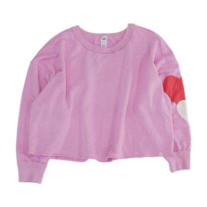 Pink Solid Sweatshirt Pullover