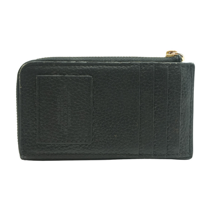 The Leather Top Zip Multi Wallet in Black