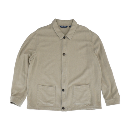 Brown Solid Flannel Button Down