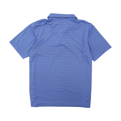 Blue Striped Short Sleeve Polo