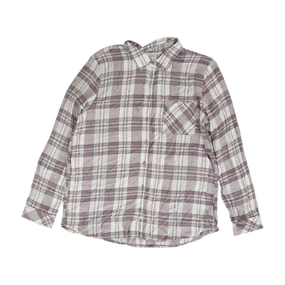 Purple Plaid Flannel Button Down