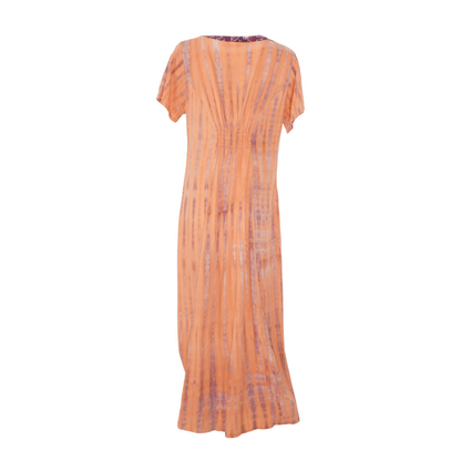 Orange Tie-Dye Maxi Dress