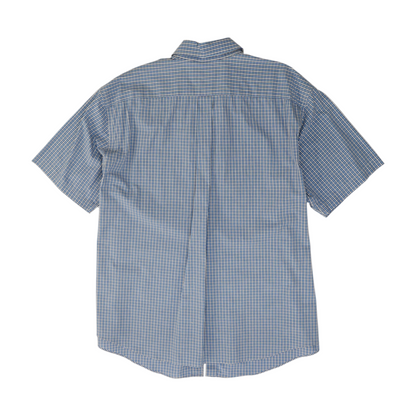 Blue Check Short Sleeve Button Down