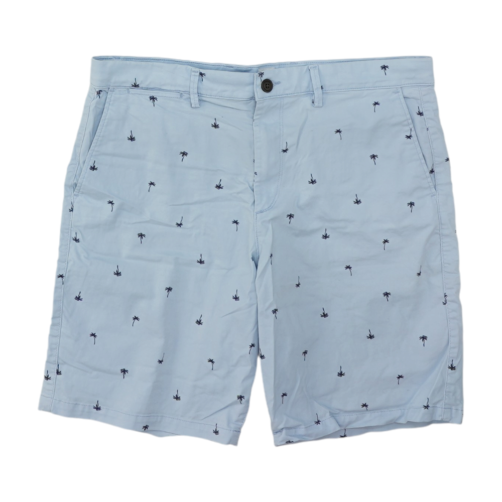 Blue Tropical Chino / Khaki Shorts