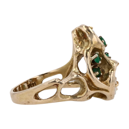 14K Yellow Gold Opal Fashion Ring