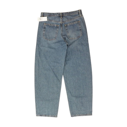 Blue Solid High Rise Jeans