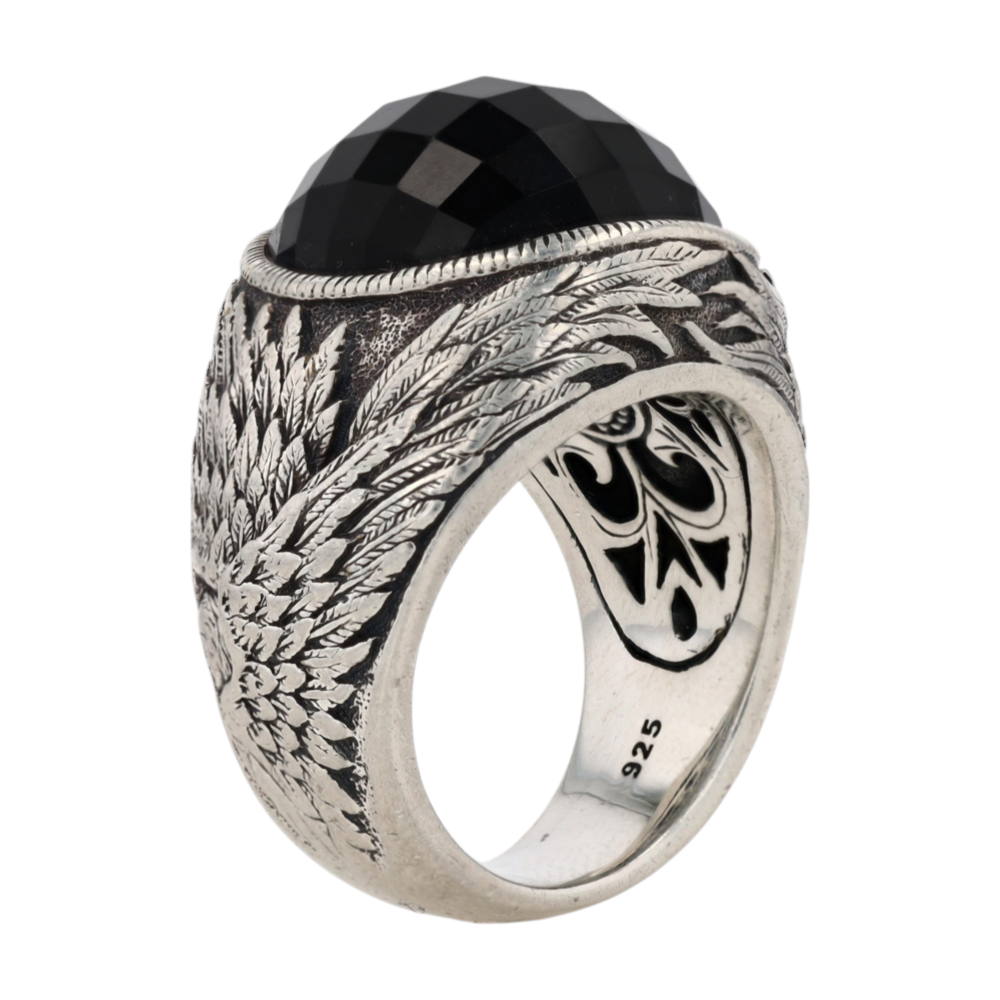 Sterling Silver Onyx Statement Ring