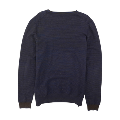 Blue Striped Pullover Sweater