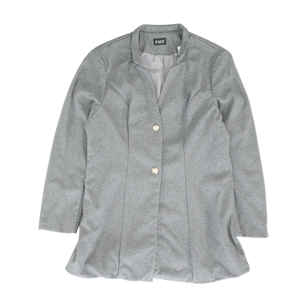 Gray Herringbone Blazer