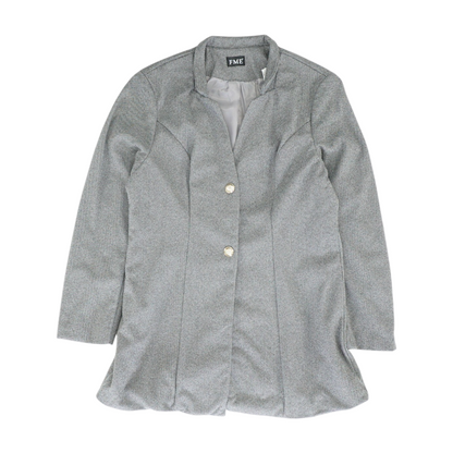 Gray Herringbone Blazer