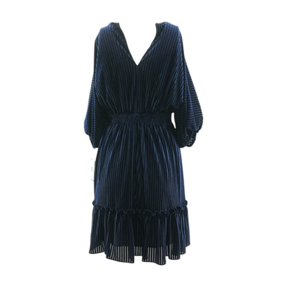 Navy Solid Mini Dress