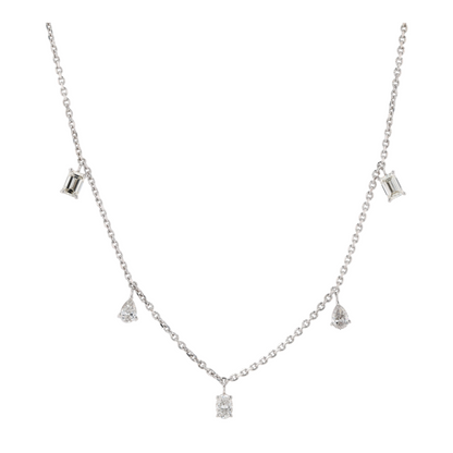 2 5/8 ctw Sterling Silver Lab Grown Diamond Choker Necklace