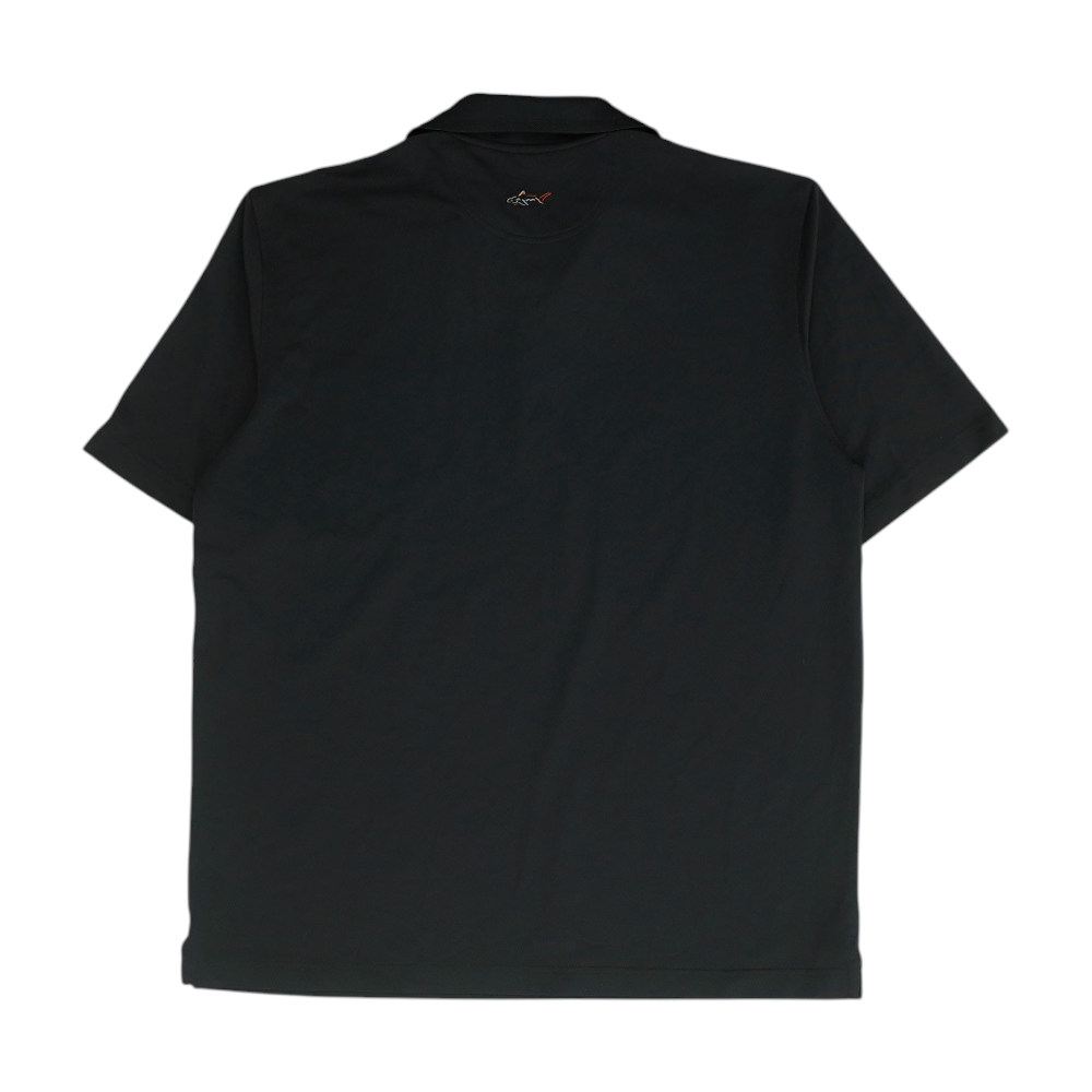 Black Solid Short Sleeve Polo
