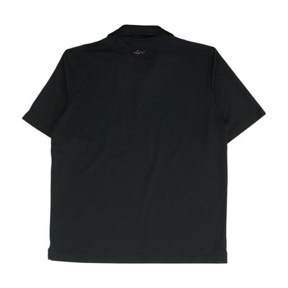 Black Solid Short Sleeve Polo