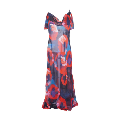 Multi Print Maxi Dress
