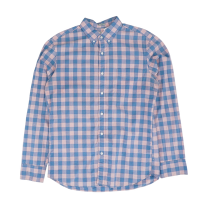 Blue Check Long Sleeve Button Down
