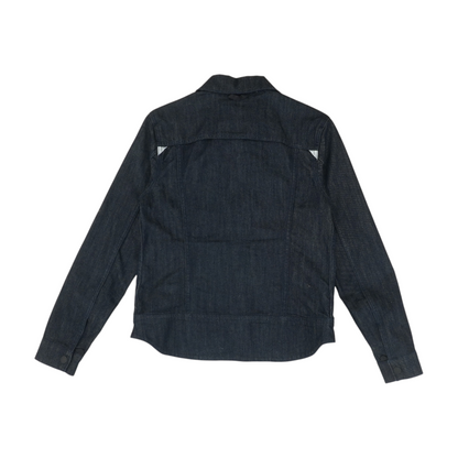 Navy Solid Denim Jacket
