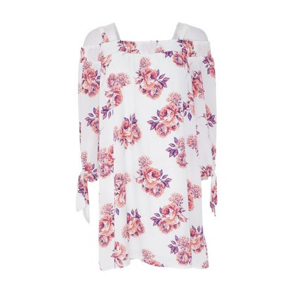 White Floral Mini Dress