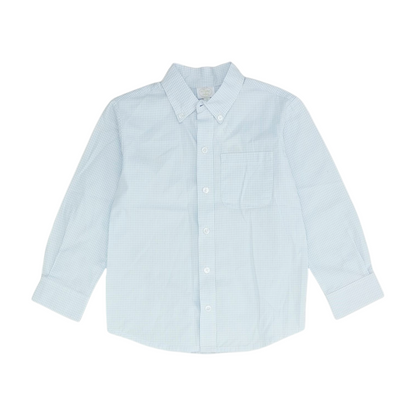 Blue Check Long Sleeve Button Down