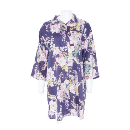 Navy Floral Nightgown