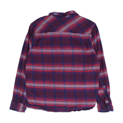 Burgundy Plaid Flannel Polo