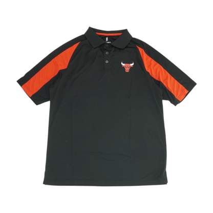 Black Chicago Bulls Solid Short Sleeve Polo
